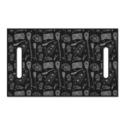 Doodle Lacrosse Pattern Print Golf Cart Seat Cover