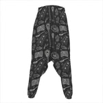 Doodle Lacrosse Pattern Print Hammer Pants