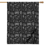 Doodle Lacrosse Pattern Print House Flag