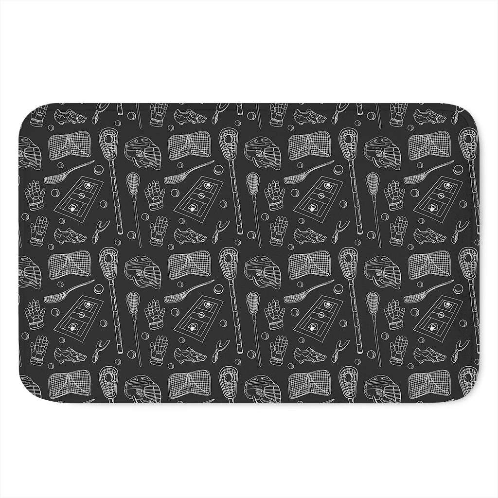 Doodle Lacrosse Pattern Print Indoor Door Mat
