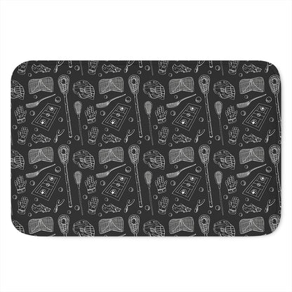 Doodle Lacrosse Pattern Print Indoor Door Mat