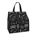 Doodle Lacrosse Pattern Print Insulated Lunch Tote