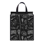 Doodle Lacrosse Pattern Print Insulated Lunch Tote