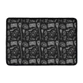 Doodle Lacrosse Pattern Print Kitchen Mat