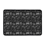 Doodle Lacrosse Pattern Print Kitchen Mat