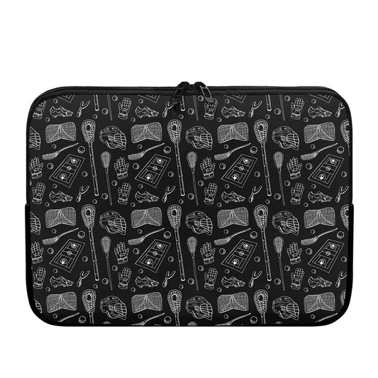 Doodle Lacrosse Pattern Print Laptop Sleeve