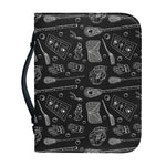 Doodle Lacrosse Pattern Print Leather Bible Cover