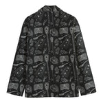 Doodle Lacrosse Pattern Print Men's Blazer