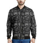 Doodle Lacrosse Pattern Print Men's Bomber Jacket