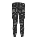 Doodle Lacrosse Pattern Print Men's Leggings