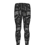 Doodle Lacrosse Pattern Print Men's leggings