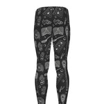 Doodle Lacrosse Pattern Print Men's leggings