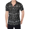 Doodle Lacrosse Pattern Print Men's Shirt