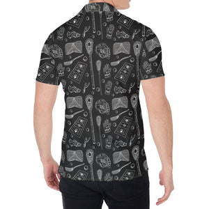 Doodle Lacrosse Pattern Print Men's Shirt