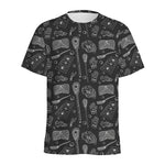 Doodle Lacrosse Pattern Print Men's Sports T-Shirt
