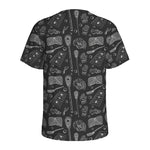 Doodle Lacrosse Pattern Print Men's Sports T-Shirt