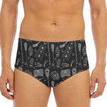 Doodle Lacrosse Pattern Print Men's Triangle Swim Briefs