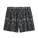 Doodle Lacrosse Pattern Print Mesh Shorts