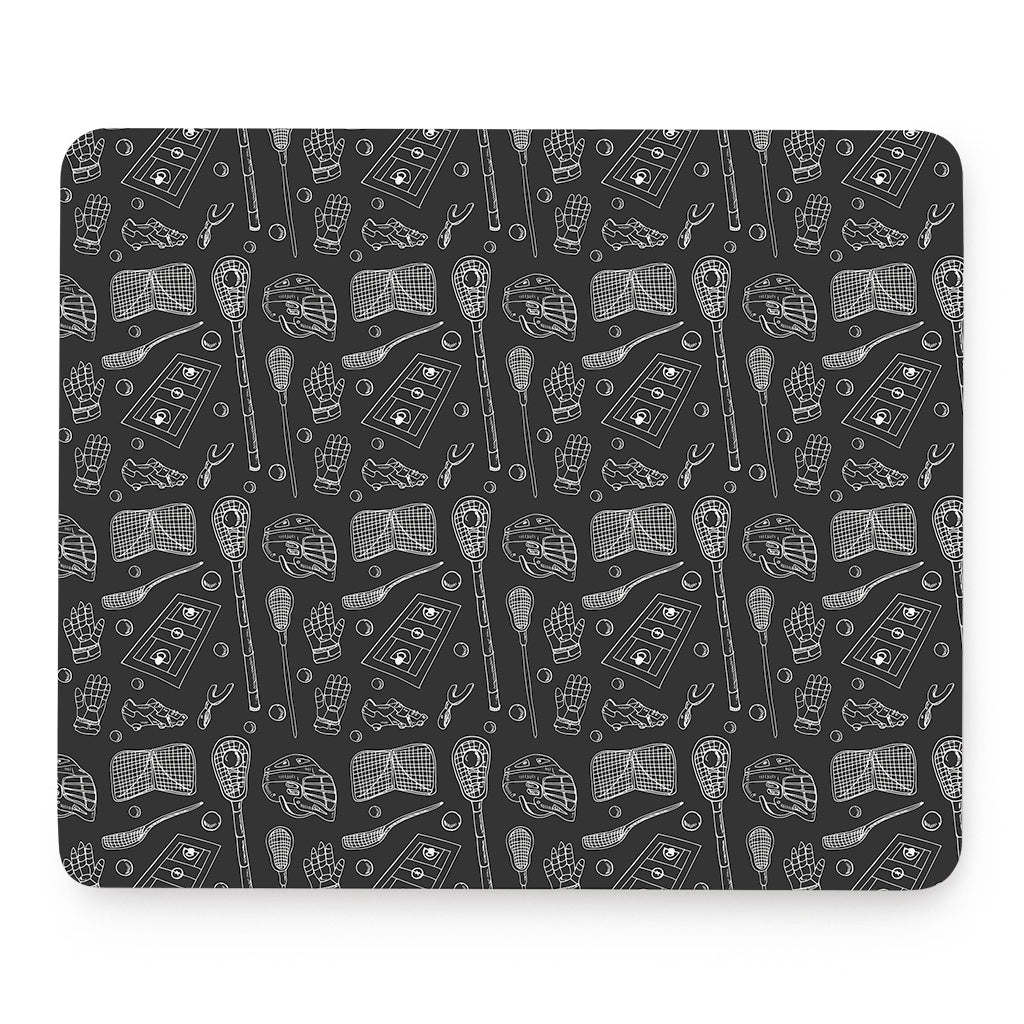 Doodle Lacrosse Pattern Print Mouse Pad