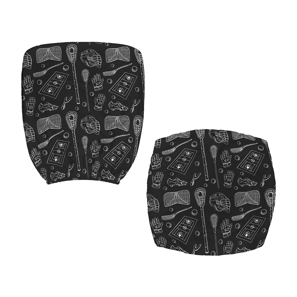 Doodle Lacrosse Pattern Print Office Chair Cover