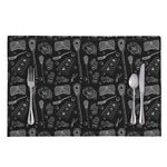 Doodle Lacrosse Pattern Print Placemat