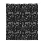 Doodle Lacrosse Pattern Print Polyester Shower Curtain