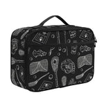 Doodle Lacrosse Pattern Print Portable Lunch Bag