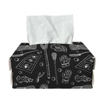 Doodle Lacrosse Pattern Print Rectangle Tissue Box Cover