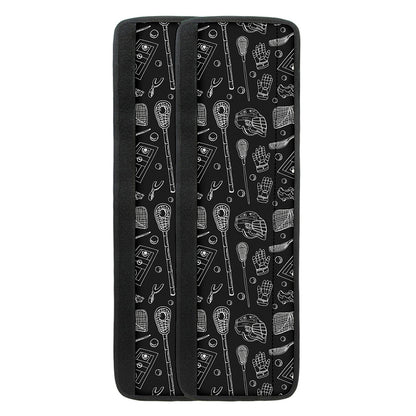 Doodle Lacrosse Pattern Print Refrigerator Handle Covers