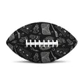 Doodle Lacrosse Pattern Print Rugby Ball