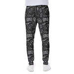 Doodle Lacrosse Pattern Print Scuba Joggers