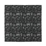 Doodle Lacrosse Pattern Print Silk Bandana