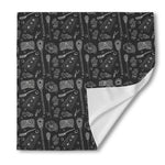 Doodle Lacrosse Pattern Print Silk Bandana
