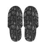 Doodle Lacrosse Pattern Print Slippers