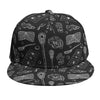 Doodle Lacrosse Pattern Print Snapback Cap