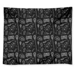 Doodle Lacrosse Pattern Print Tapestry