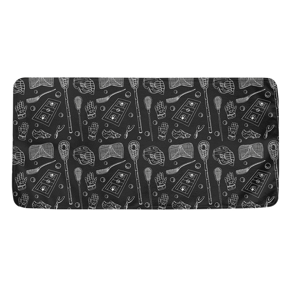 Doodle Lacrosse Pattern Print Towel