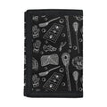 Doodle Lacrosse Pattern Print Trifold Wallet