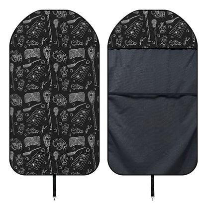 Doodle Lacrosse Pattern Print Waterproof Car Seat Cover