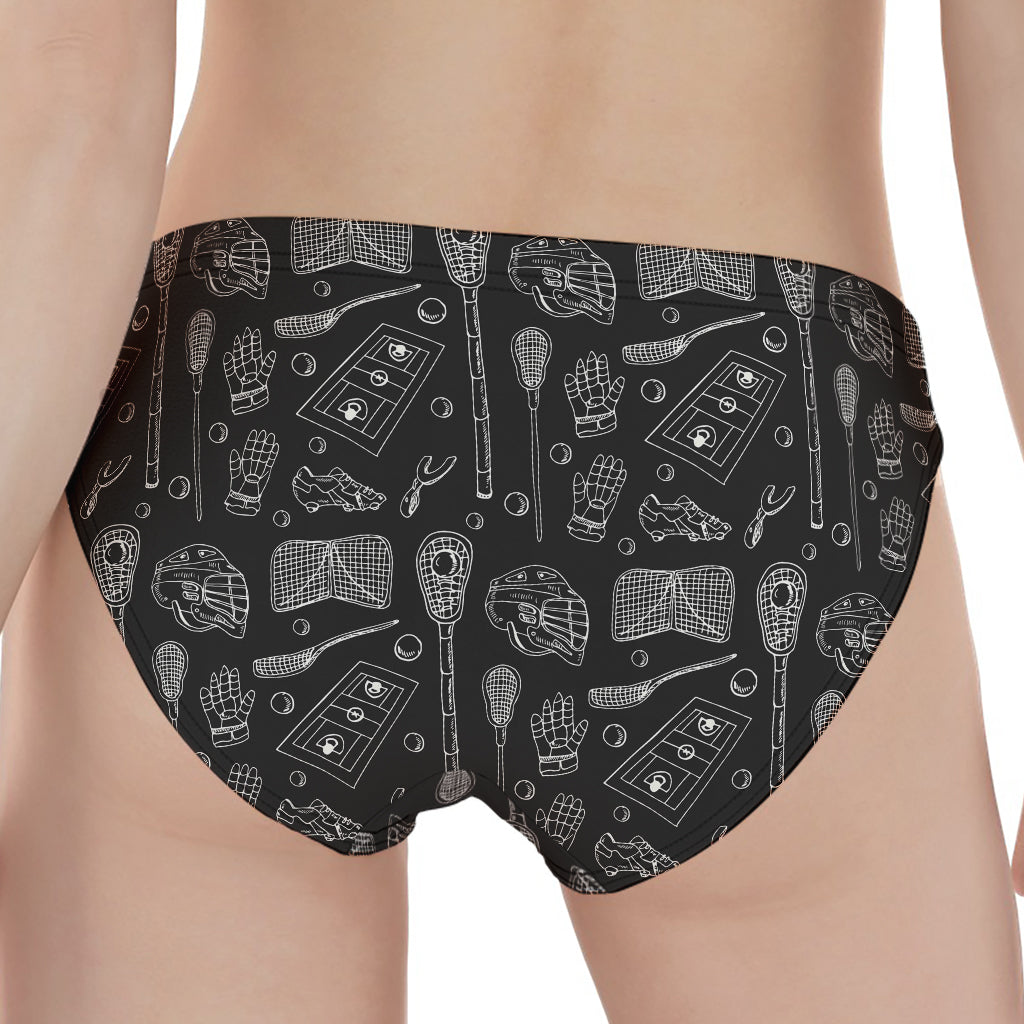 Doodle Lacrosse Pattern Print Women's Panties