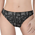 Doodle Lacrosse Pattern Print Women's Thong