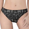 Doodle Lacrosse Pattern Print Women's Thong