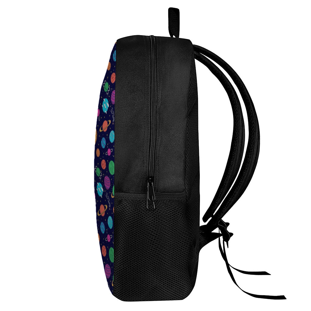 Doodle Planets Pattern Print 17 Inch Backpack
