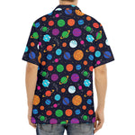 Doodle Planets Pattern Print Aloha Shirt
