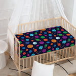 Doodle Planets Pattern Print Baby Crib Sheet