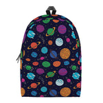 Doodle Planets Pattern Print Backpack
