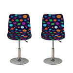 Doodle Planets Pattern Print Bar Stool Covers