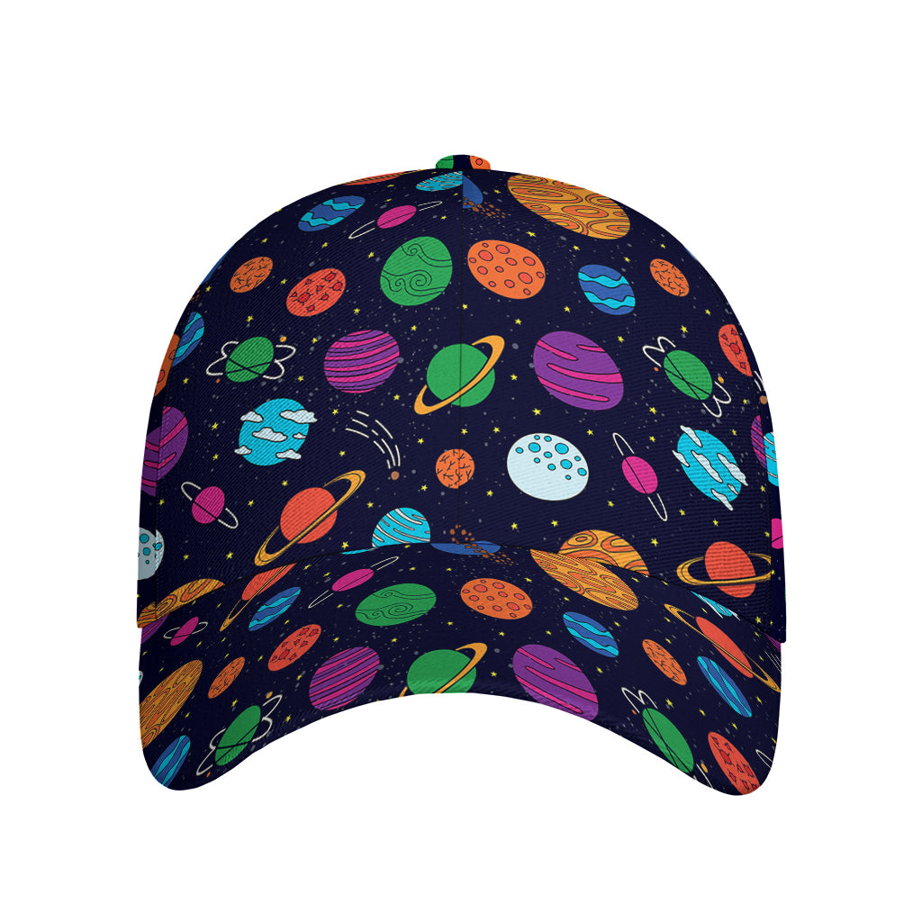 Doodle Planets Pattern Print Baseball Cap
