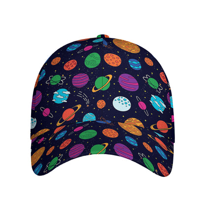 Doodle Planets Pattern Print Baseball Cap