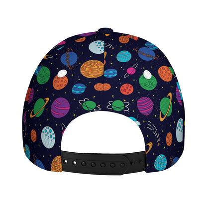 Doodle Planets Pattern Print Baseball Cap